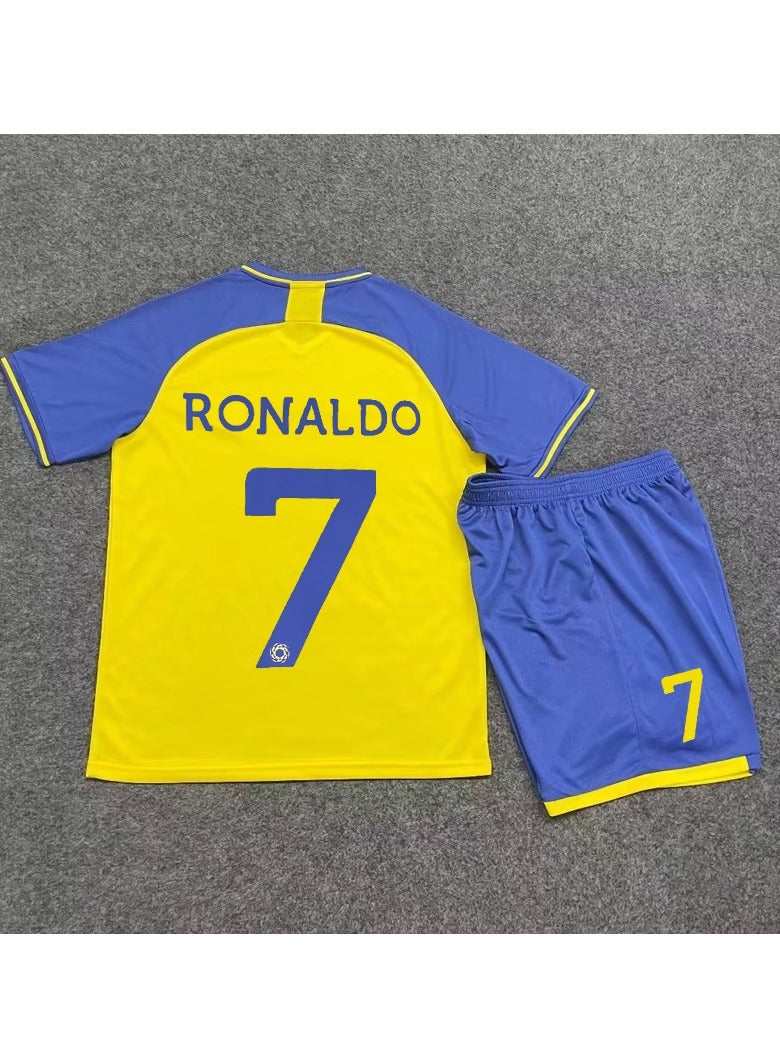 M MIAOYAN M MIAOYAN Saudi Arabia Riyadh Victory Team Ronaldo same jersey No. 7 football suit suit adult children's men's and women's football team uniforms (arms with armbands)  - Image 2