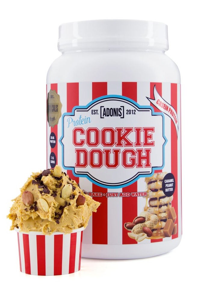 آدونیس عجينة كوكيز البروتين 1 كجم - كراميل زبدة الفول السوداني - Image 1