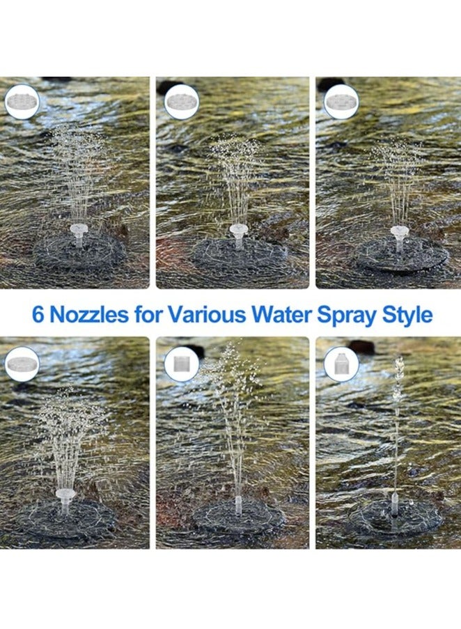 general Floating Solar Fountain, 3.5W Solar Colorful Fountain High Efficiency Bathing Fountain Color Lighting with 6 Different Swimming Pool Nozzles 180mm - Image 3