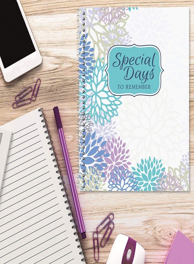 كارانت كتاب منظم بطاقات تهنئة بتصميم زهور أنيق، يحتوي على 14 جيبًا - كتاب تذكير بأعياد الميلاد والذكرى السنوية - غلاف ورقي 8 × 10 بوصات، حلزوني، 6 صفحات للعناوين، صفحتان لمعلومات الهدايا - Image 5
