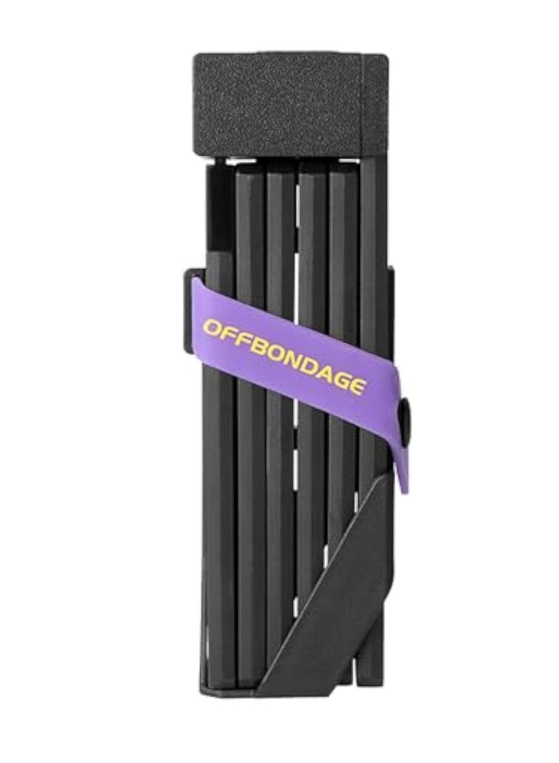KASTWAVE Folding Bike Lock with Mounting Bracket, Bicycle Locks, Bike Chain Lock, Heavy Duty Anti Theft with 360° Rotating Lock Head, Waterproof and Scratch Resistant Foldable, for Bike, Scooter, Motorcycle  - Image 1