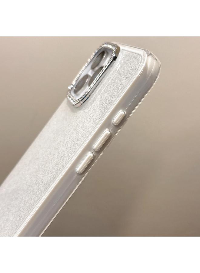 اس-توب جراب لهاتف iPhone 15 Pro Max بإطار كاميرا مدمج بأحجار الراين مع تغطية كاملة لامعة - Image 5