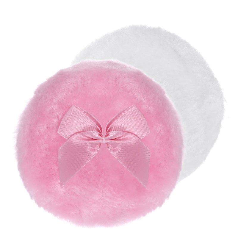 2 Pcs Large Body Powder Puff 35 Inch Powder Puff for Body Powder Soft Washable Reusable Dusting Powder Puff Big Fluffy Powder Puff for Wet Dry Makeup Face Body