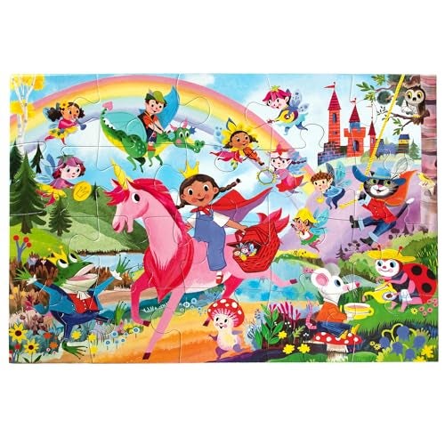 eeBoo 20 Piece Giant Floor Puzzle Fairies Tales Childrens Puzzle Fantasy Themed Large Pieces for Small Hands to Develop Motor Skills - Image 5