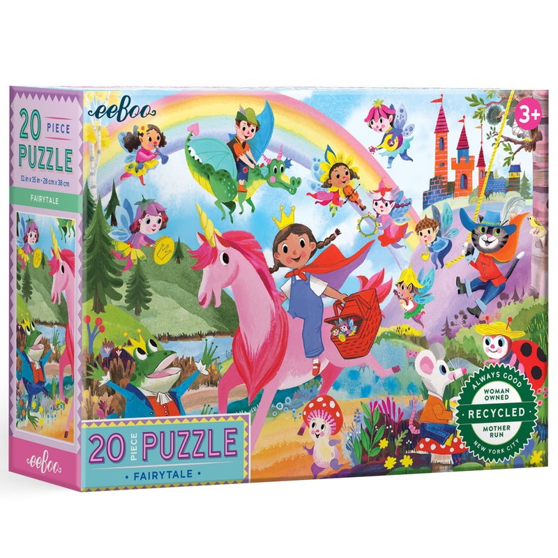 eeBoo 20 Piece Giant Floor Puzzle Fairies Tales Childrens Puzzle Fantasy Themed Large Pieces for Small Hands to Develop Motor Skills - Image 3