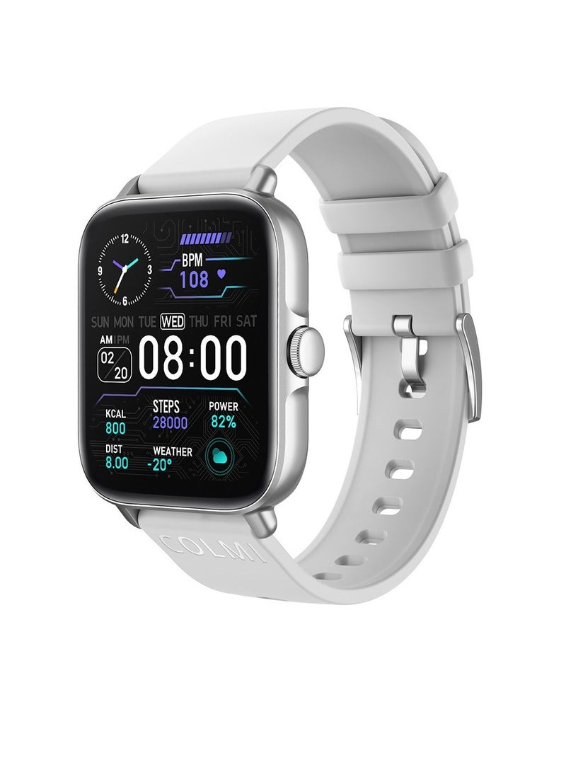 ColMi P28 Plus Smart Watch, IP67 Waterproof Full Touch Screen Android Watch, Lightweight And Comfortable Fitness Tracker With Blood Pressure Heart Rate Monitoring, (1pc, Grey) - Image 1