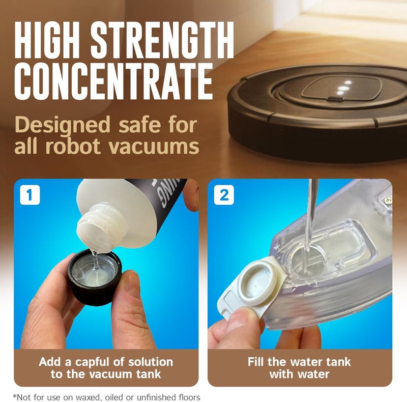 Samorillo Robot Vacuum Floor Cleaning Concentrate for Mops - Compatible with Roborock, Tineco, iFloor, Etc. - 75 Uses Per 8oz - Hardwood & Multi-Surface - Made in USA - Non-Toxic, Residue-Free - Image 4