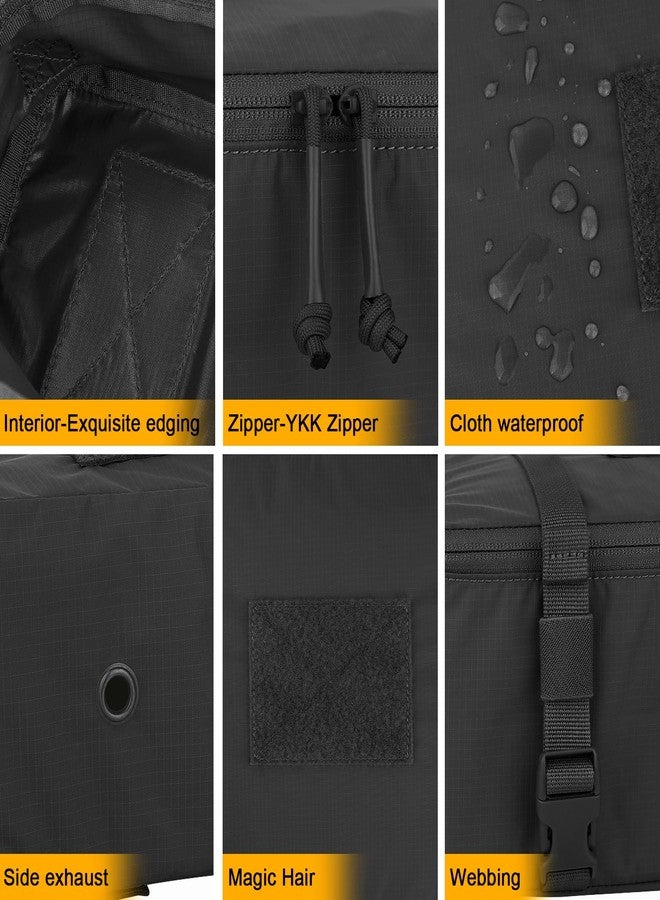 PETAC GEAR 4 PCS Tactical Modular Packing Cubes with Waterproof Material, Large Capacity Storage Bag, Easy Clean Outdoor Travel Organize Storage Pouches Bags (BK) - Image 4