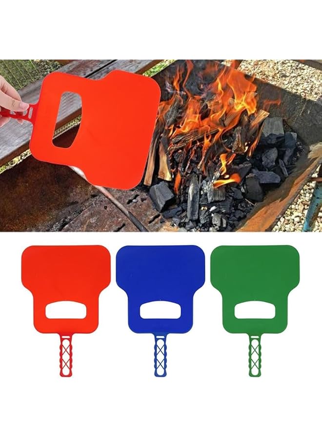 GO2CAMPS BBQ Fan Plastic Plastic Barbecue Hand Fan Outdoor Barbecue Fire Bellow Camping and Hiking and Picnic Events Asorted Colors - Image 1