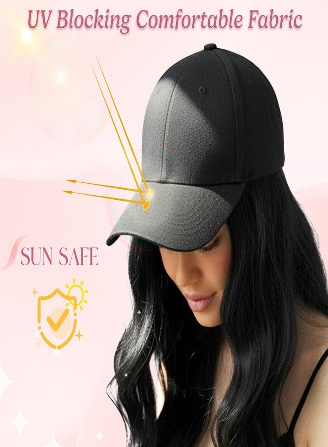 SEGO SEGOHAIR Hat Wig for Women Baseball Cap with Hair Extensions 6 Inch Synthetic Straight Hair Adjustable Wig Hat with Attached Hair for Daily Wear,（10, Light Brown） - Image 5