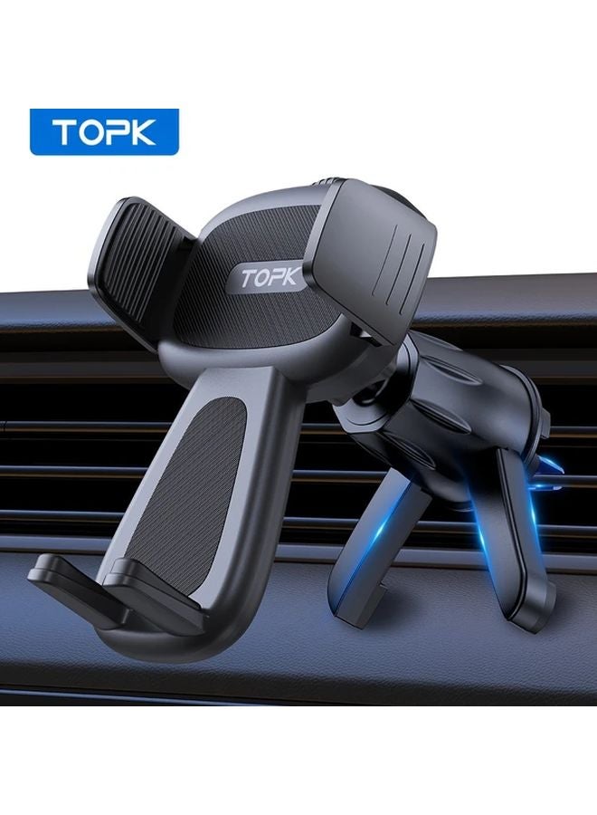Black Heavy Duty Metal Car Phone Holder Mount Air Vent Adjustable Grip Universal Fit - Image 2