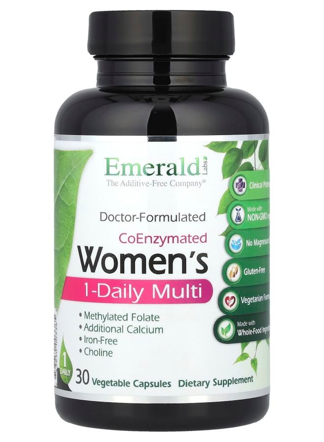 Emerald Laboratories CoEnzymated Women's 1-Daily Multi 30 Vegetable Capsules