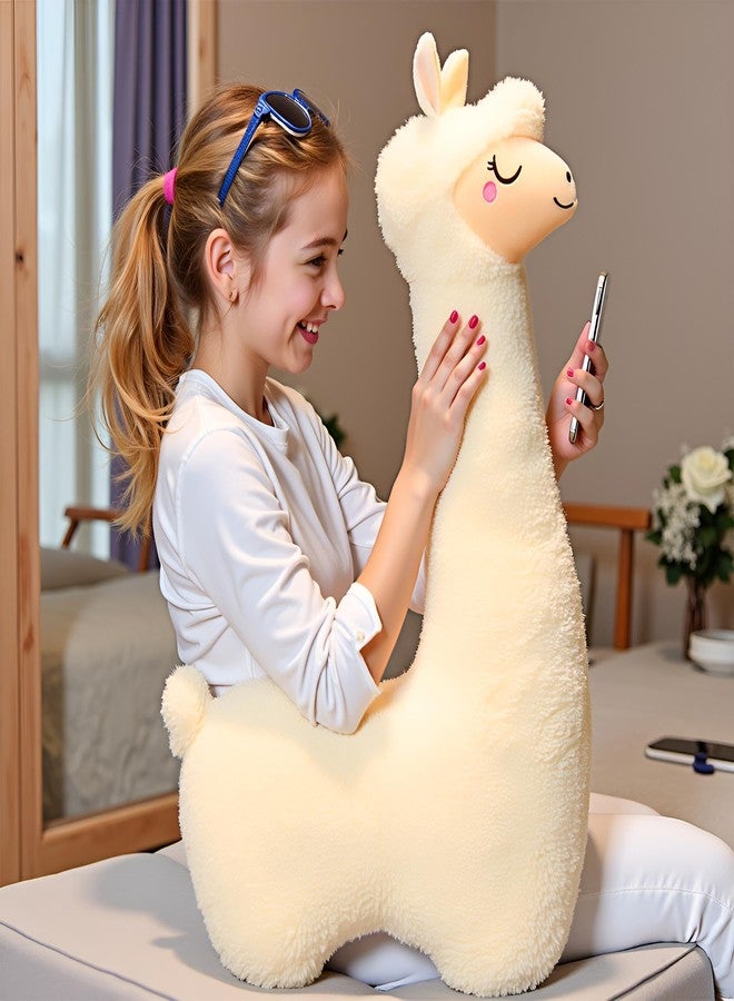 Ryttir 40 Inch 15% Chubbier Large Llama Stuffed Animal,Soft Alpaca Plush Stuffed Llamas Body Pillow - Perfect Valentine Llama Gifts for Cuddling and Room Decoration - Image 4