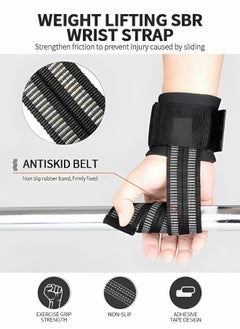 GROIC Lifting Wrist Straps for Weightlifting Power Weight Lifting Wrist Wraps for Weightlifting, Bodybuilding, Powerlifting, Strength Training, Deadlifts Straps  - Image 2