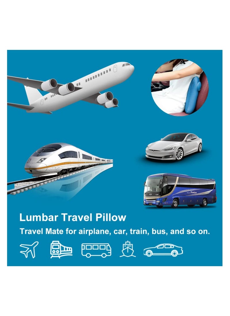 Inflatable Lumbar Support, Travel Waist Air Pillow Inflatable Waist Pillow Lumbar Support Pillow Waist Comfort Inflatable Air Pillow for Journey Traveling Airplanes/Cars/Buses/Trains/Office - pzsku/Z37DA58EE896AE023CD24Z/45/_/1698665841/b2f021ee-22bb-43a4-b199-e69b32e1f40b