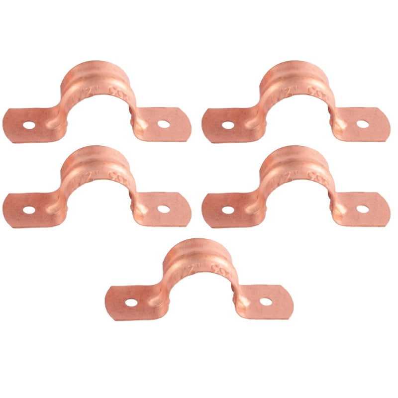 HoldRite 12 Inch Copper 2Hole Strap 5 Pack Pipe Support CPS050Z5 - Image 2