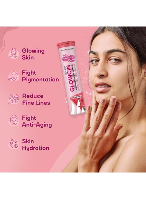 Mountainor Glutathione Tablets For Korean Glowing & Brightening Skin.  Fights Pigmentation & Dullness, Clinically Proven Ingredients-Niacinamide &  Vit C Help Reduce Melanin, Clearance Healthy & Radiant Skin, Sugar-Free (15  Tabs)