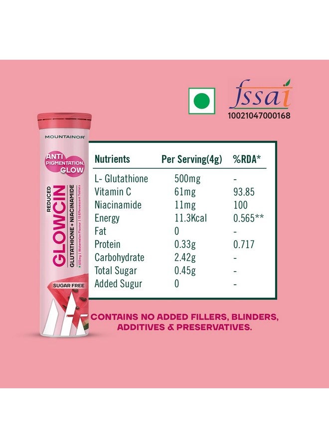 ماونتاينر أقراص الجلوتاثيون لبشرة كورية متوهجة ومشرقة. تحارب التصبغ والبهتان، مكونات مثبتة سريريًا - النياسيناميد وفيتامين سي يساعدان في تقليل الميلانين، وتنقية البشرة الصحية والمشرقة، خالية من السكر (15 قرصًا) - Image 2
