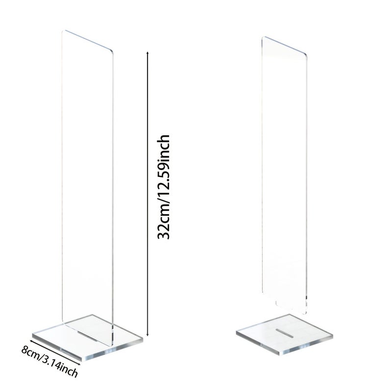 Transparent 2 Piece Set Removable Acrylic Memo Board And Message Board Stand With PC Screen Clip For Office Desktop - Image 3