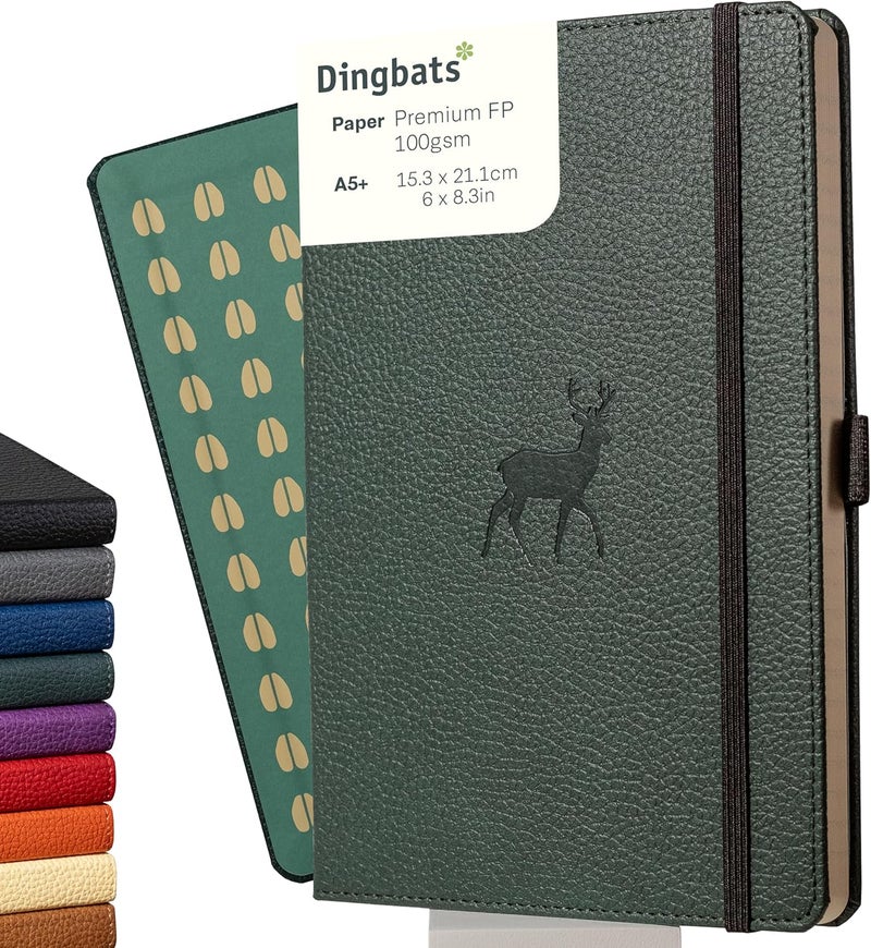 Dingbats* Notebooks دينغباتس A5+ دفتر الحياة البرية الغزال الأخضر - مسطر أحجام اقتصادية - Image 1