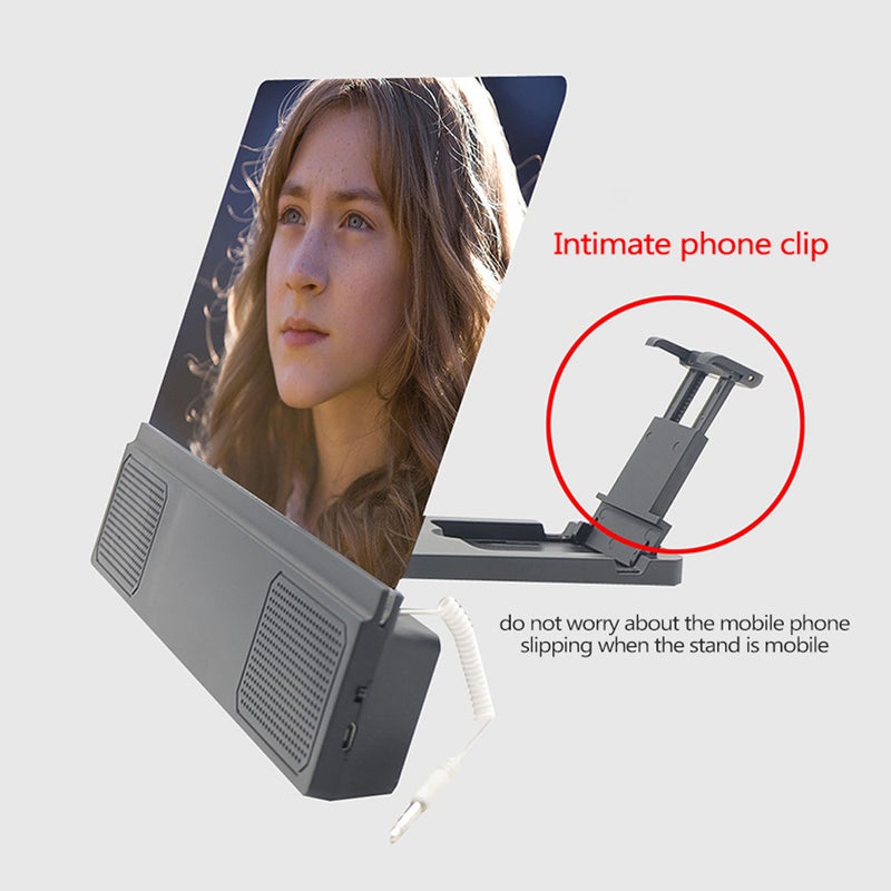12inch Mobile Phone Screen Amplifiers 3D Video Large-screen Magnifier with Speaker Phone Screen Amplifier - Image 3