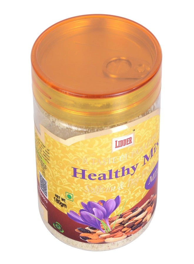 LIDDER Organic Kashmiri Dry fruit And Saffron Mix Healthy Powder (Natural) | Organic Kashmiri Mix Healthy Powder | Dry Fruit Powder | Saffron Mix Healthy Powder | 100% Organic Kashmiri Mix Healthy Powder - 180 gm Pack of 1 - Image 2