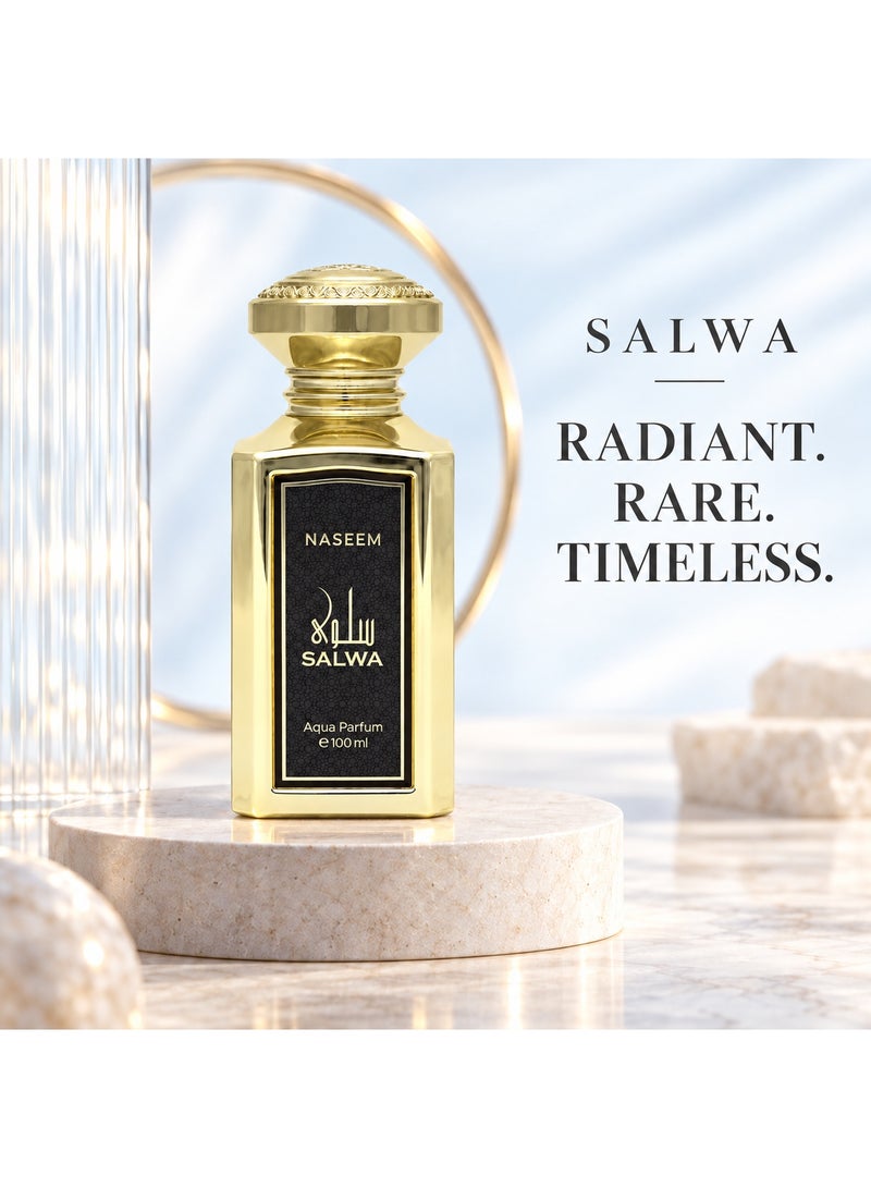 Naseem Salwa Eau De Parfum Aqua Perfume for Men & Women - 100ml - Image 2