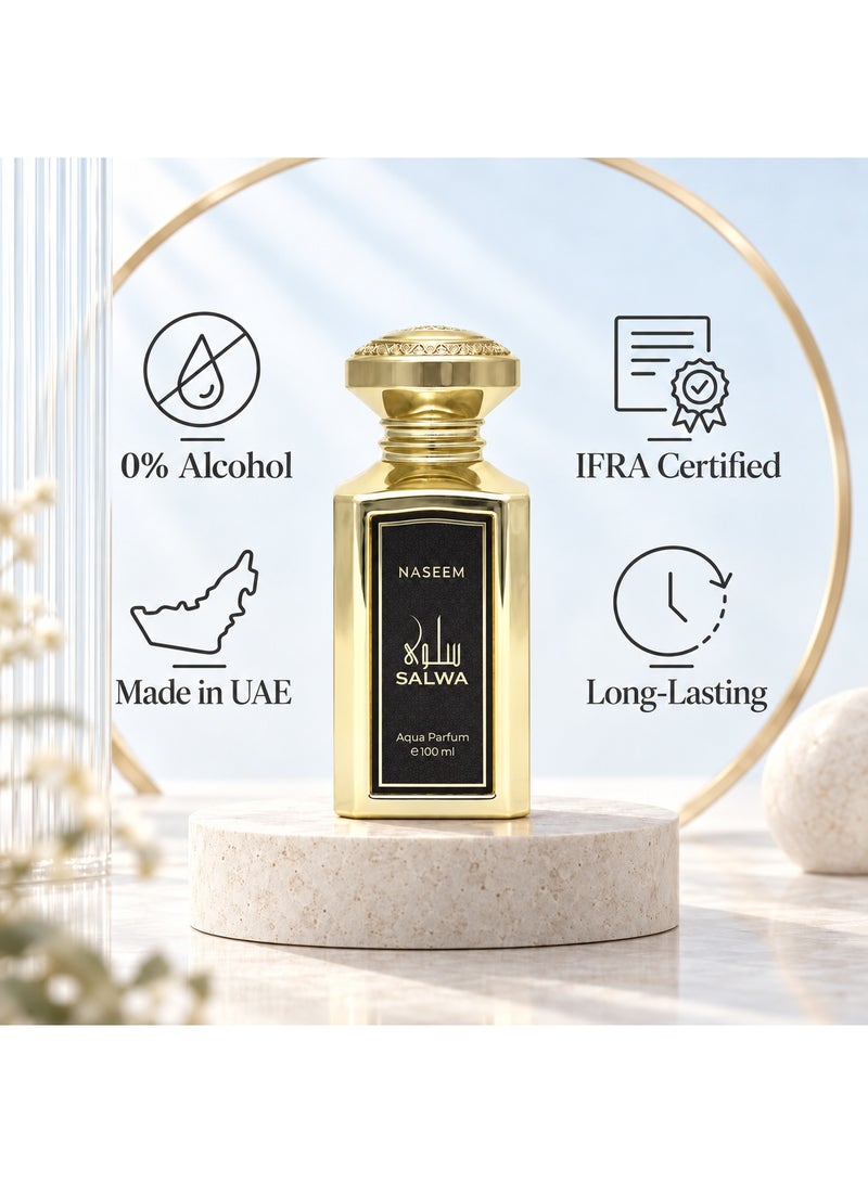Naseem Salwa Eau De Parfum Aqua Perfume for Men & Women - 100ml - Image 3