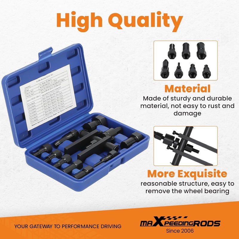 maXpeedingrods Motorcycle Blind Hole Bearing Puller Set Internal Bearing Extractor Puller Tool Kit, 8-25MM Motorcycle Bicycle Wheel Bearing Removal Installer Tool, 10PCS - Image 3
