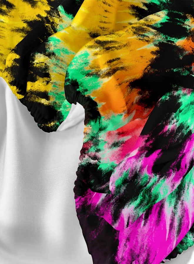 AILONEN Fulid Fitted Sheet Queen Size, Purple Tie Dye Bed Sheets for Teen Girls,Colorful Marble Bedroom Sheet Set,Tie Dye Bedsheets Set,Bedding Decor Set,1 Fitted Sheet and 2 Pillow Case,3 Piece - Image 4