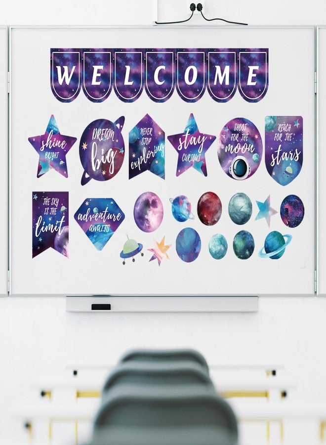 VABAMNA 28Pcs Bulletin Board Decorations Space Motivational Posters Science Classroom Decor Welcome Galaxy Inspirational Poster Cutouts for Teachers School Office Home Supplies Door Wall Decor - Image 2