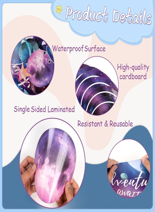 VABAMNA 28Pcs Bulletin Board Decorations Space Motivational Posters Science Classroom Decor Welcome Galaxy Inspirational Poster Cutouts for Teachers School Office Home Supplies Door Wall Decor - Image 4
