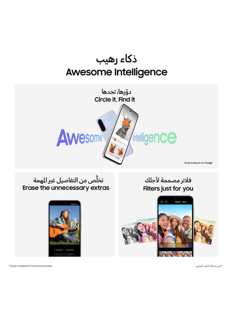 سامسونج جالاكسي A36 5G ثنائي الشريحة ليموني رائع 8 جيجابايت رام 128 جيجابايت - نسخة الشرق الأوسط - Image 5