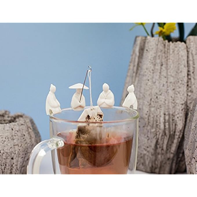 كيكرلاند مجموعة حامل أكياس شاي جيانغ تايغونغ من 4 قطع باللون الأبيض - Image 3