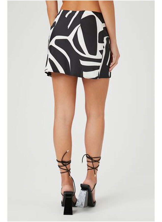 FOREVER 21 Satin Abstract Print Mini Skirt  - Image 5