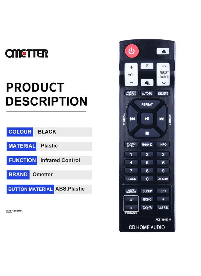OMETTER - AKB74955331 For Remote Control CJ87 CJ88 CJ98 OJ98 CD Home Audio Mini Hi-Fi System - Image 1