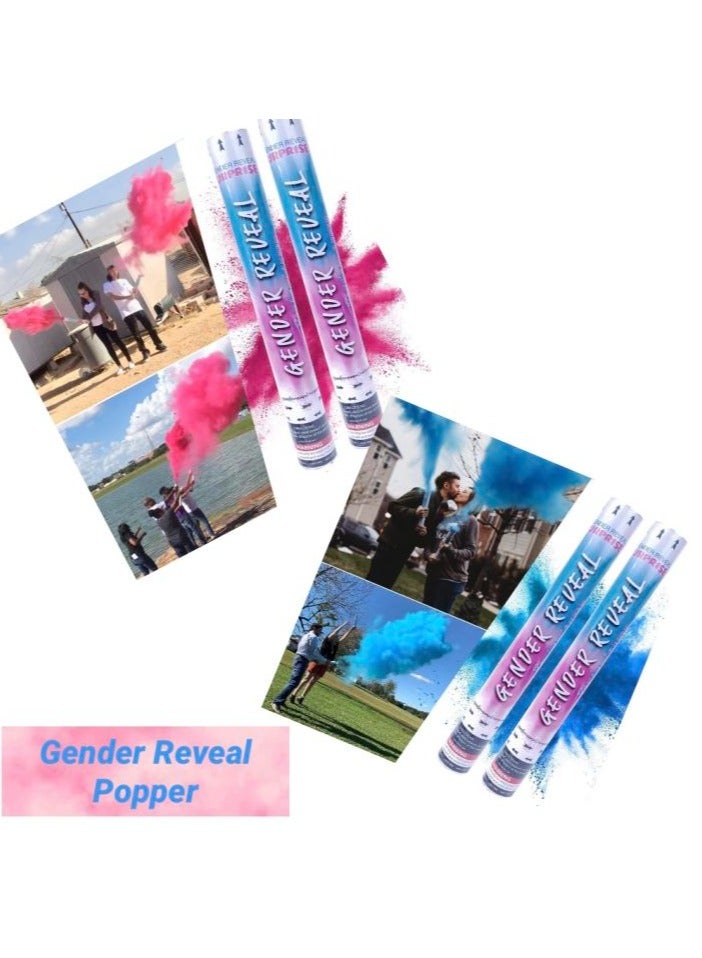 Shreeji 4 pack Pink Gender Reveal Confetti Cannon, 30 cm Party Poppers for Pregnancy Announcement | Gender Reveal Confetti | Baby Girl Gender Reveal Party Supplies | Confetti Popper [4 Pack] - Image 4
