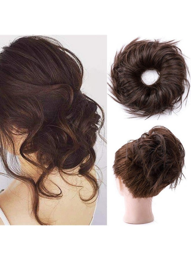 هيرو كعكة شعر من Hairro، قطعة شعر، كعكة فوضوية، وصلات شعر مرفوعة، قطع شعر منفوشة، ربطات شعر صناعية، مموجة، لفافة دونات، كعكة شعر، ذيل حصان مرن للنساء والفتيات، 45 جرام #M4 - Image 1