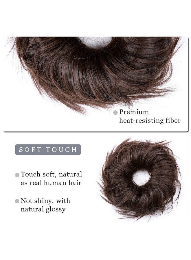 هيرو كعكة شعر من Hairro، قطعة شعر، كعكة فوضوية، وصلات شعر مرفوعة، قطع شعر منفوشة، ربطات شعر صناعية، مموجة، لفافة دونات، كعكة شعر، ذيل حصان مرن للنساء والفتيات، 45 جرام #M4 - Image 2