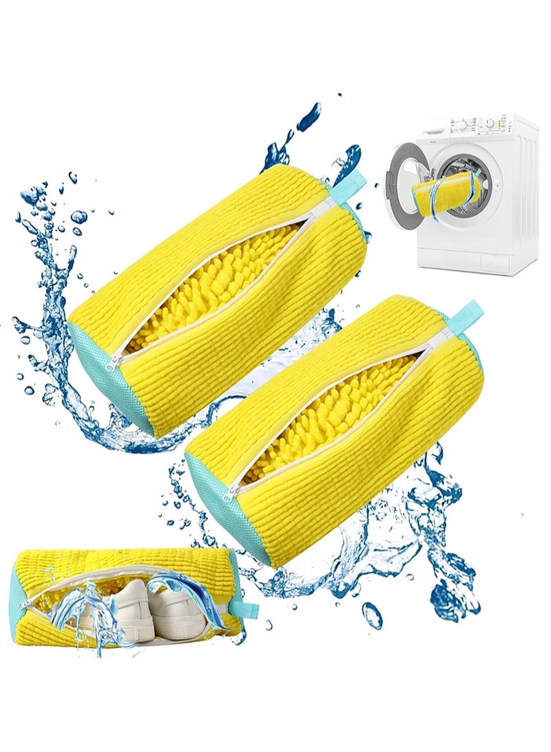 2 Pack Shoe Washing Machine Bag Laundry Shoe Bag for Washer and Dryer, Sneaker Washing Machine Bag Zipper Chenille Laundry Shoe Bag ​Reusable Shoe Cleaning Bag for Washing Machine - Image 1