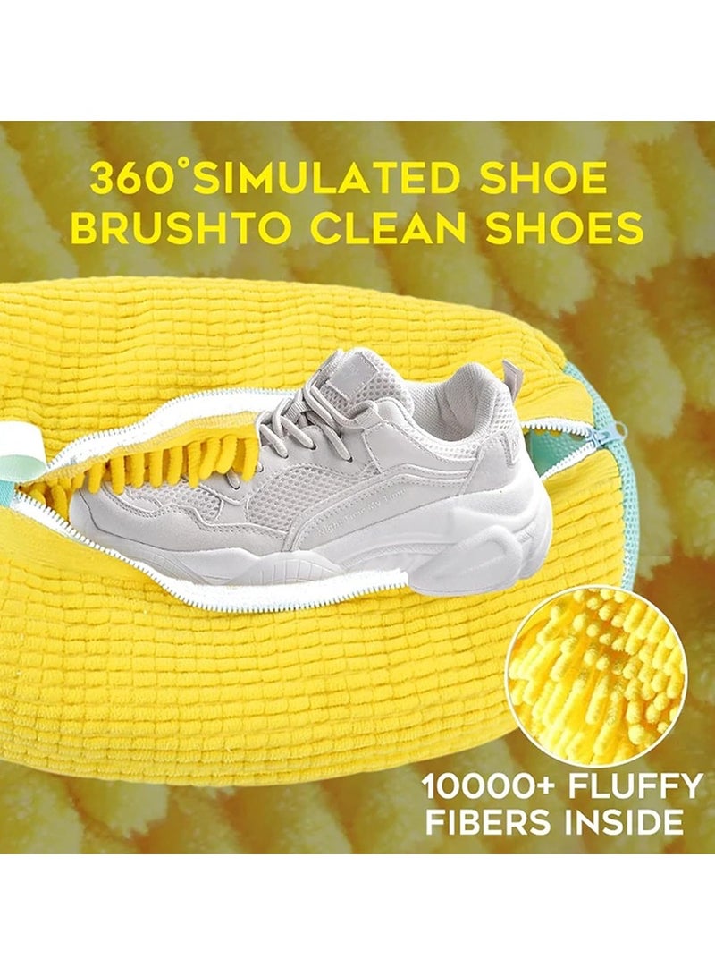 2 Pack Shoe Washing Machine Bag Laundry Shoe Bag for Washer and Dryer, Sneaker Washing Machine Bag Zipper Chenille Laundry Shoe Bag ​Reusable Shoe Cleaning Bag for Washing Machine - Image 2