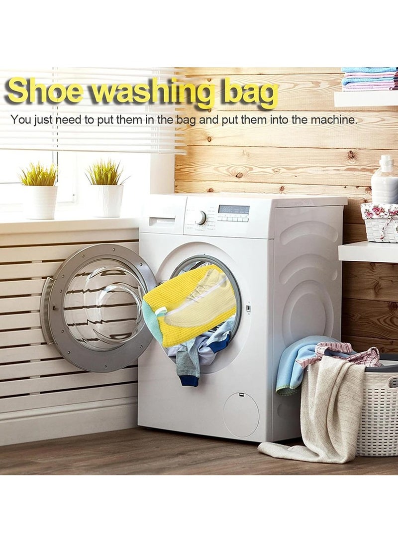 2 Pack Shoe Washing Machine Bag Laundry Shoe Bag for Washer and Dryer, Sneaker Washing Machine Bag Zipper Chenille Laundry Shoe Bag ​Reusable Shoe Cleaning Bag for Washing Machine - Image 3