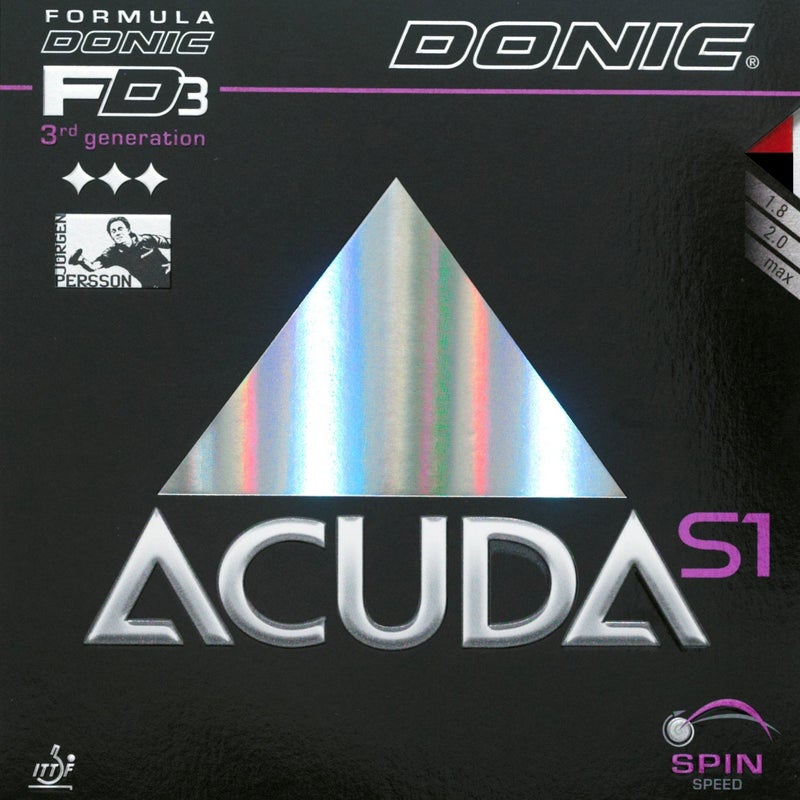 DONIC Acuda S1 Table Tennis Rubber, Colour - Black - Image 5