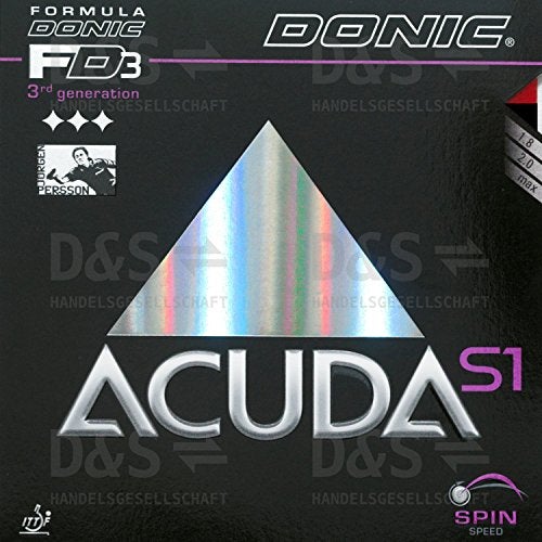 DONIC Acuda S1 Table Tennis Rubber, Colour - Black - Image 2