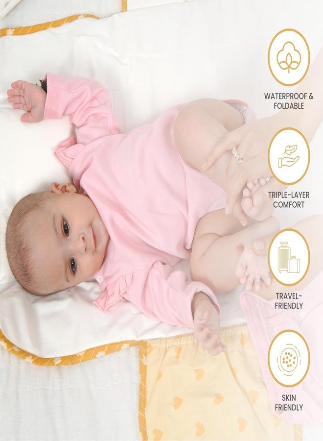 TIDY SLEEP حصيرة تغيير حفاضات الأطفال المحمولة من تايدي سليب بيبي - حصيرة سفر قابلة للطي ومقاومة للماء مع جيوب تخزين ووسادة مبطنة ناعمة - منظم محطة تغيير سهل الحمل للأطفال حديثي الولادة والأطفال الصغار (حلزوني مرح) - Image 2