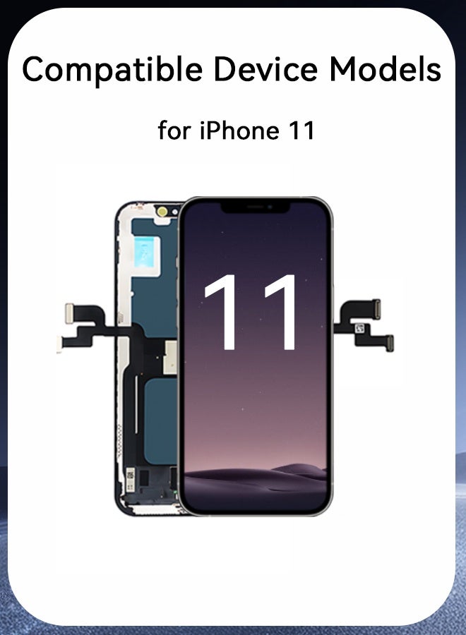 iPhone 11 Screen Replacement Kit，3D Touch LCD Screen Display 6.1 inch Digitizer Frame Assembly can move IC without pop-up window, with iPhone 11(A2111, A2223, A2221) - Image 3