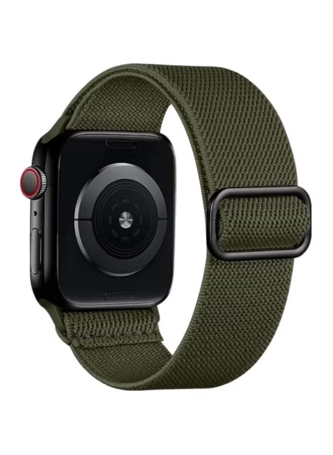 عبوة من 4 أساور مرنة أحادية الحلقة متوافقة مع ساعات أبل بمقاسات 49 مم، 46 مم، 45 مم، 44 مم، 42 مم، حزام مضفر مطاطي ناعم من النايلون لساعات iWatch Series 10، 9، 8، 7، 6، 5، 4، 3، 2، 1، SE، Ultra 2 - Image 5