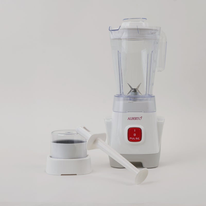 ألبرتو خلاط كهربائي سعة 1.25 لتر، 350 واط، سرعة واحدة، أبيض - Image 1