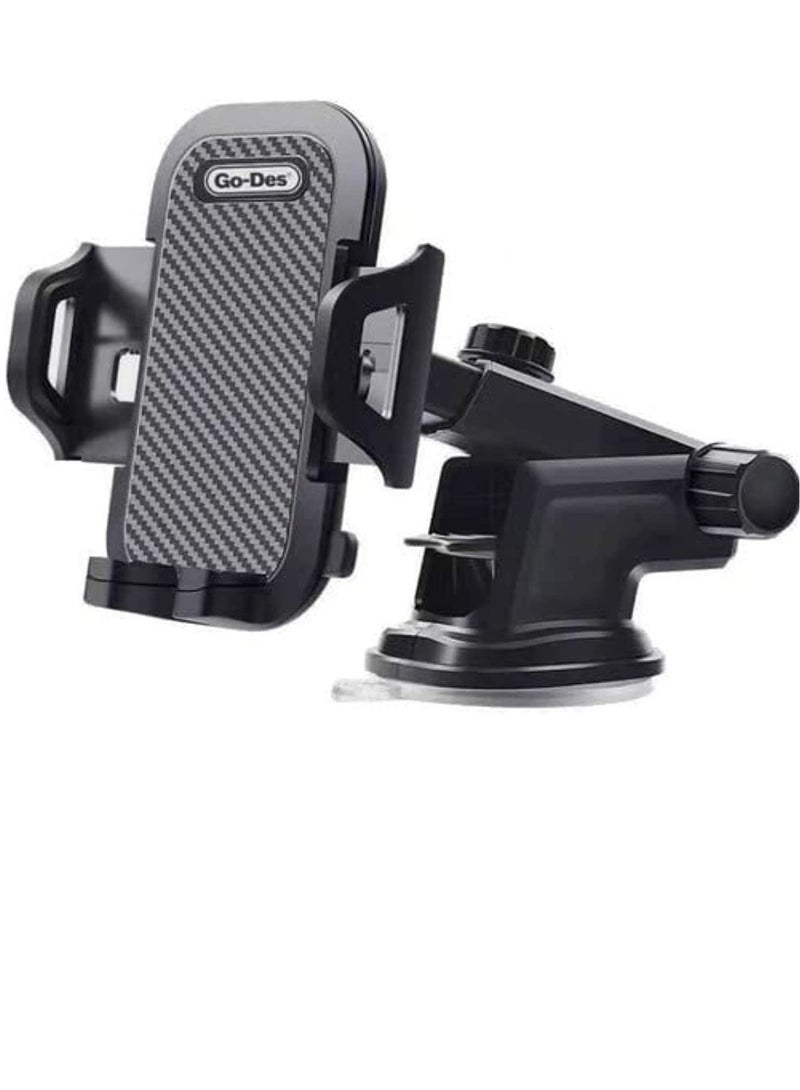 ELTRAZONE Go-Des Car Mobile Holder, 360 Degree Rotation & Adjustable Mobile Stand for Car Dashboard Windshield and Air Vent Black (HD693- - Image 5