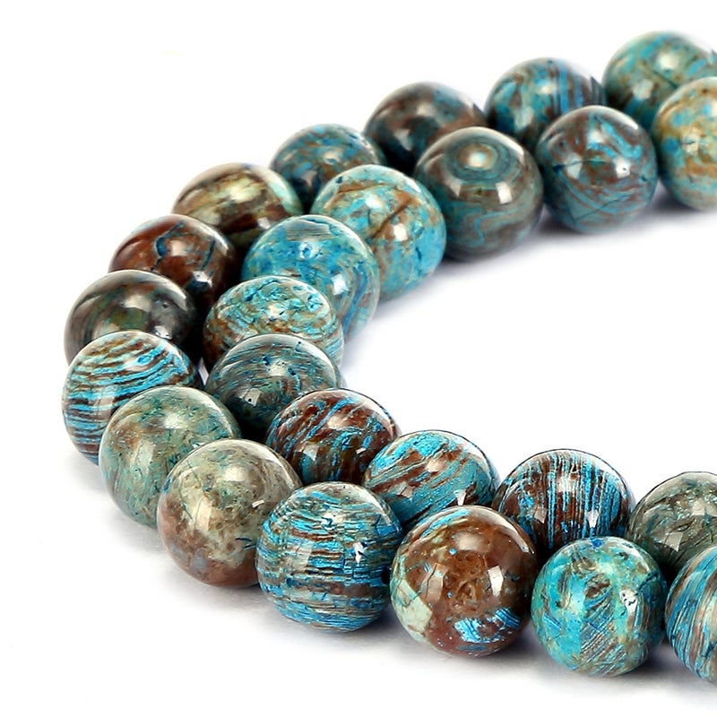 Gorgeous Natural Crazy Blue Lace Agate Gemstone Smooth Round Loose Beads 155 inch for Jewelry Making 6MM
